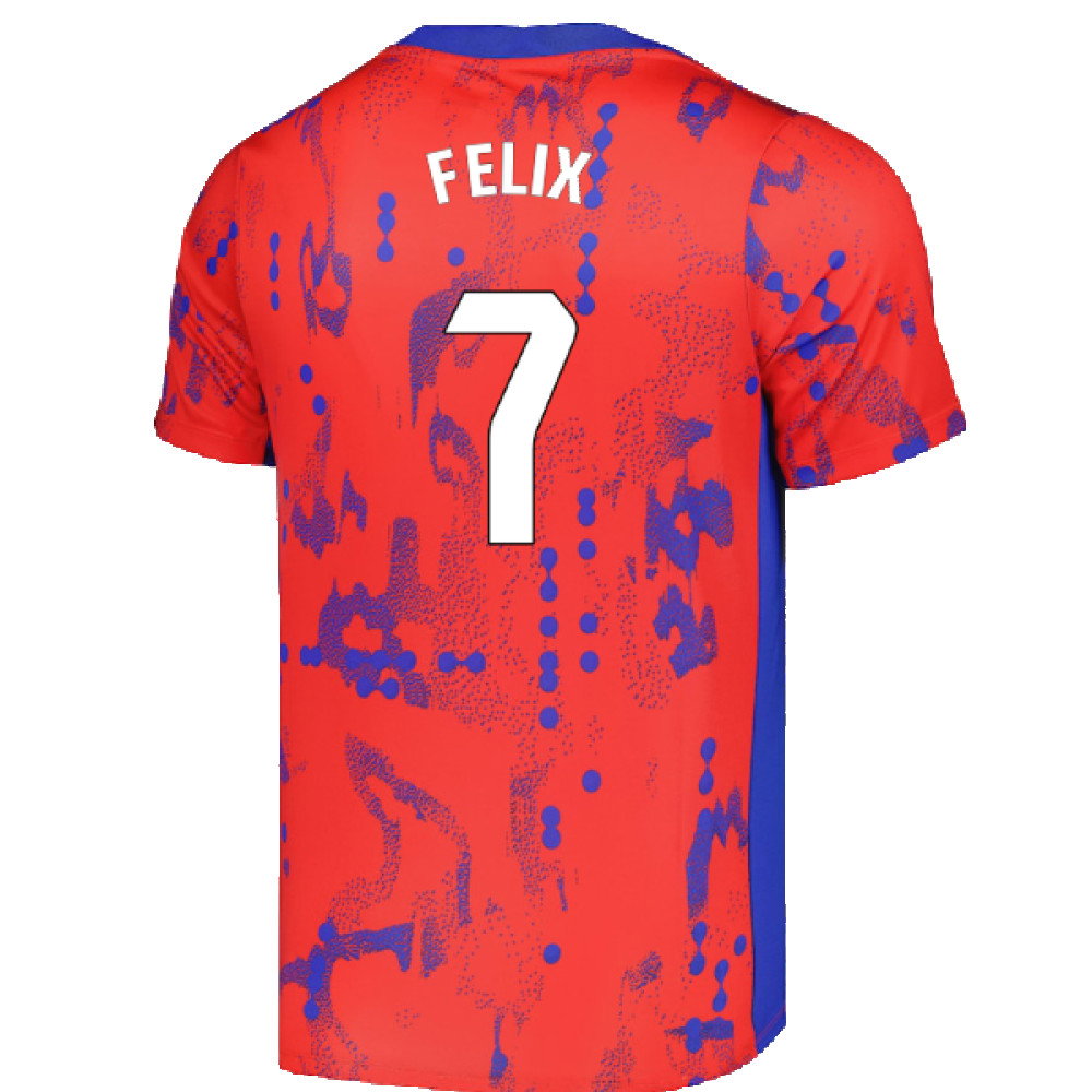 2024-2025 Atletico Madrid Dri-FIT Pre-Match Shirt (Red) (Felix 7)_2