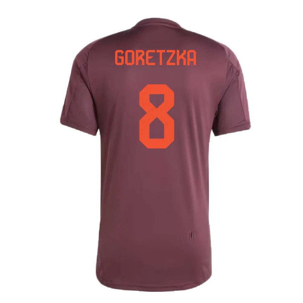 2024-2025 Bayern Munich Training Shirt (Shadow Maroon) (Goretzka 8)_2