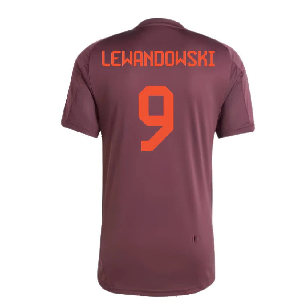 2024-2025 Bayern Munich Training Shirt (Shadow Maroon) (Lewandowski 9)_2