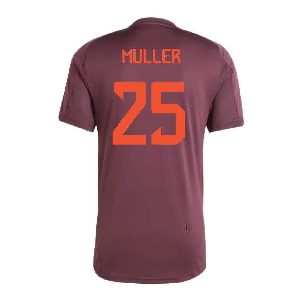 2024-2025 Bayern Munich Training Shirt (Shadow Maroon) (Muller 25)_2
