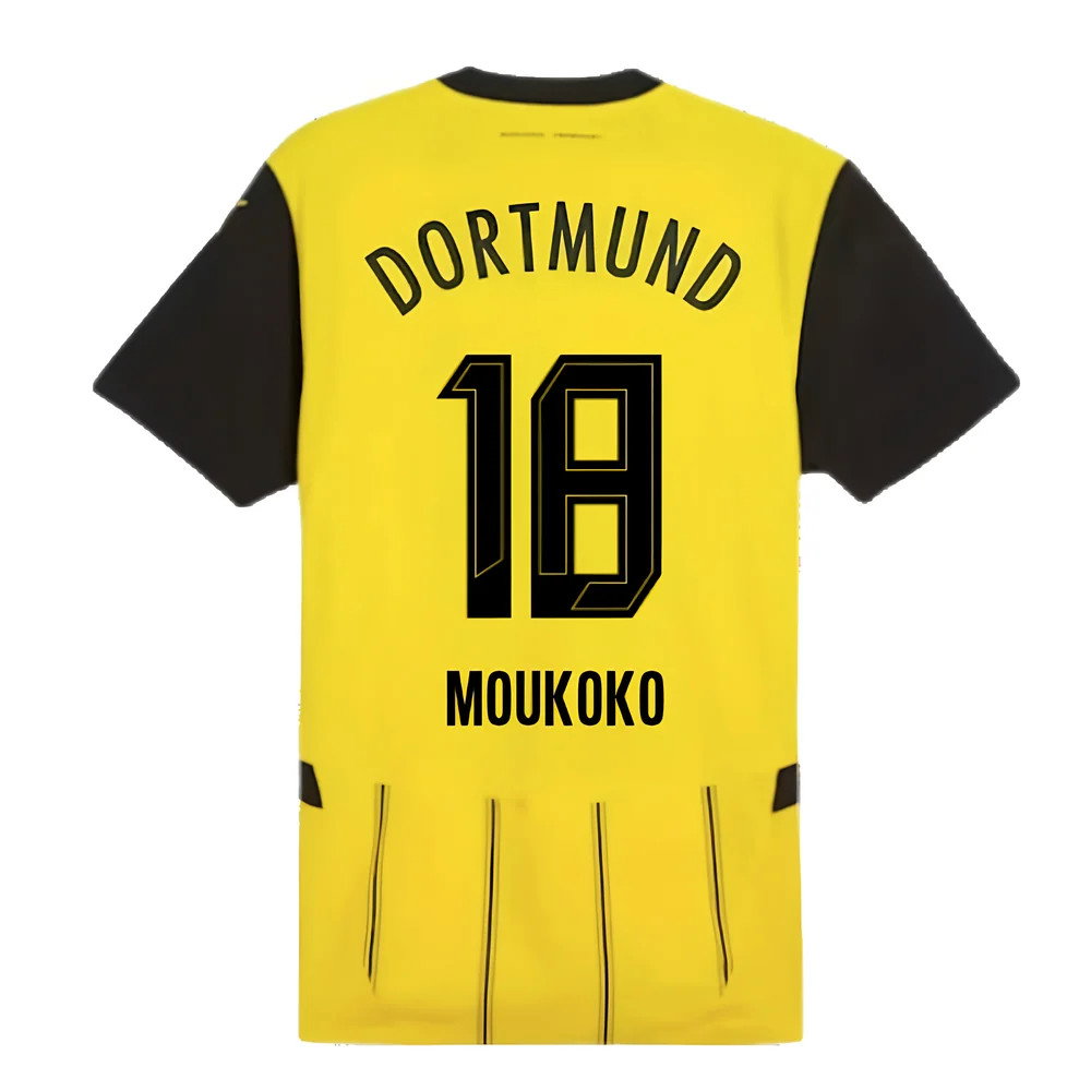 2024-2025 Borussia Dortmund Authentic Home Shirt (Moukoko 18)_2