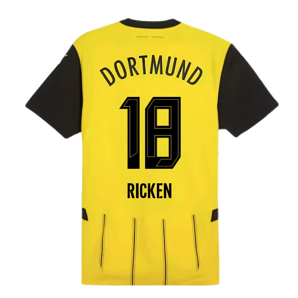 2024-2025 Borussia Dortmund Authentic Home Shirt (Ricken 18)_2