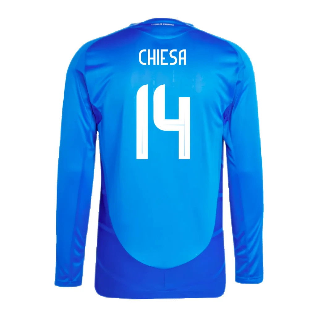 2024-2025 Italy Authentic Long Sleeve Home Shirt (CHIESA 14)_2