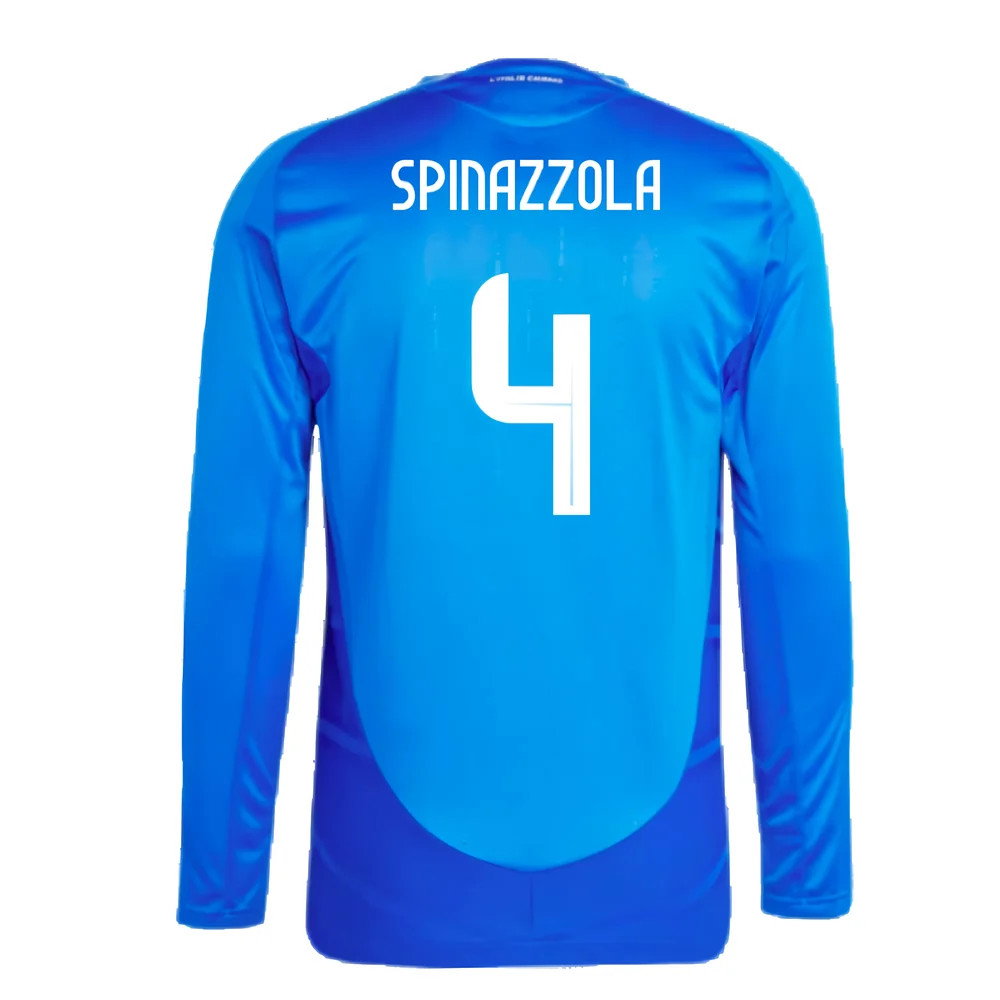 2024-2025 Italy Authentic Long Sleeve Home Shirt (SPINAZZOLA 4)_2