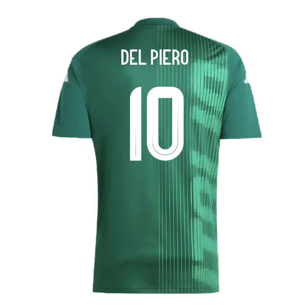 2024-2025 Italy Pre-Match Shirt (Green) (DEL PIERO 10)_2