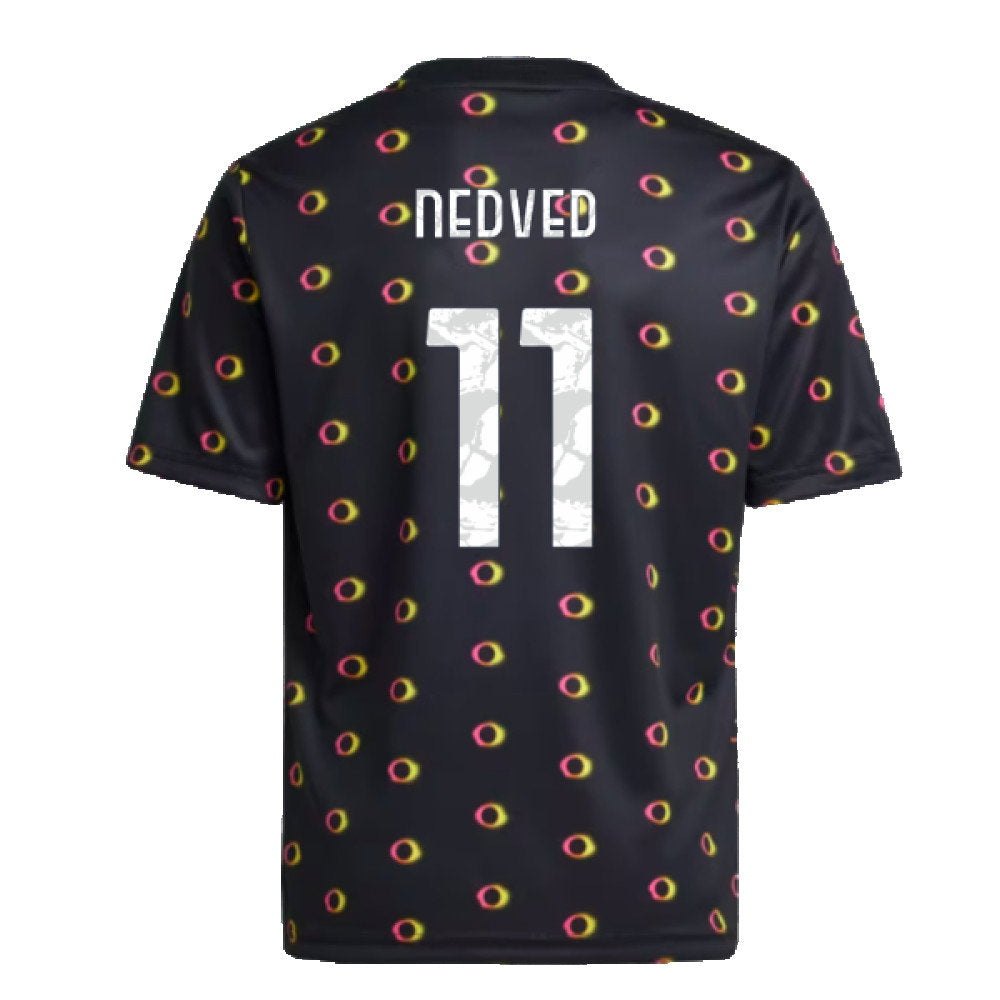 2024-2025 Juventus Pre-Match Shirt (Black) - Kids (Nedved 11)_2