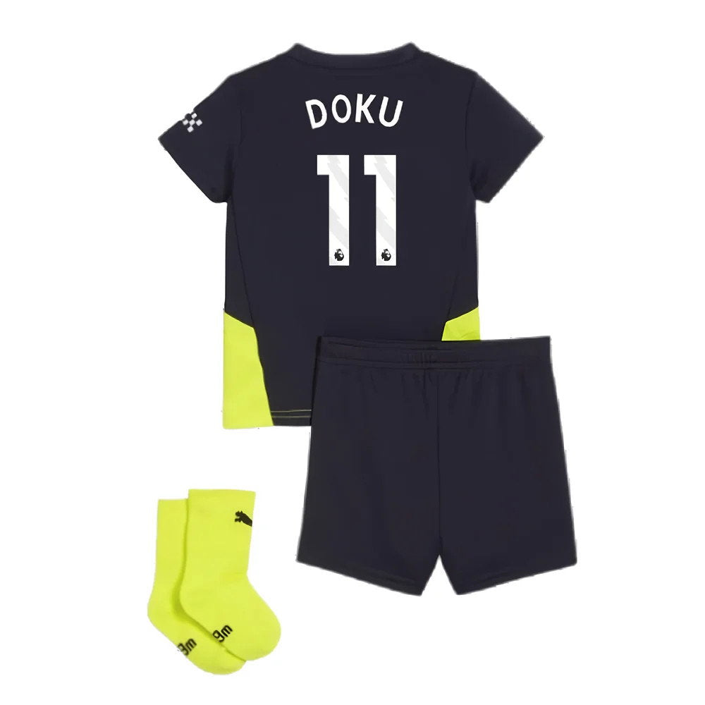 2024-2025 Man City Away Baby Kit (Doku 11)_2
