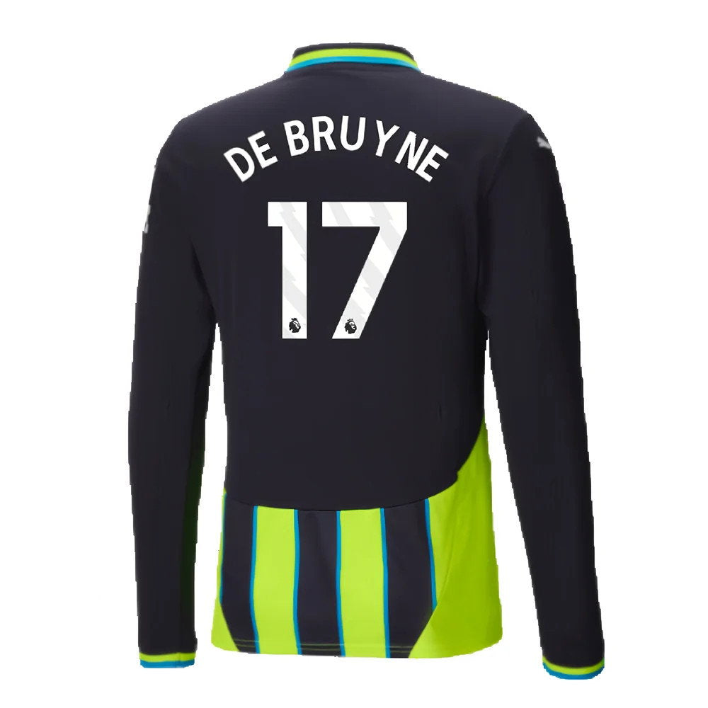 2024-2025 Man City Away Long Sleeve Shirt (De Bruyne 17)_2