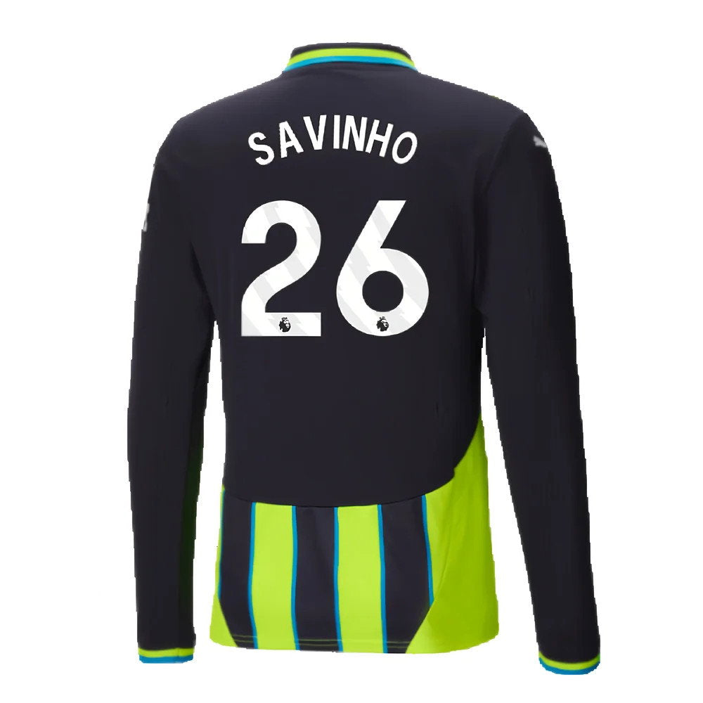 2024-2025 Man City Away Long Sleeve Shirt (Savinho 26)_2