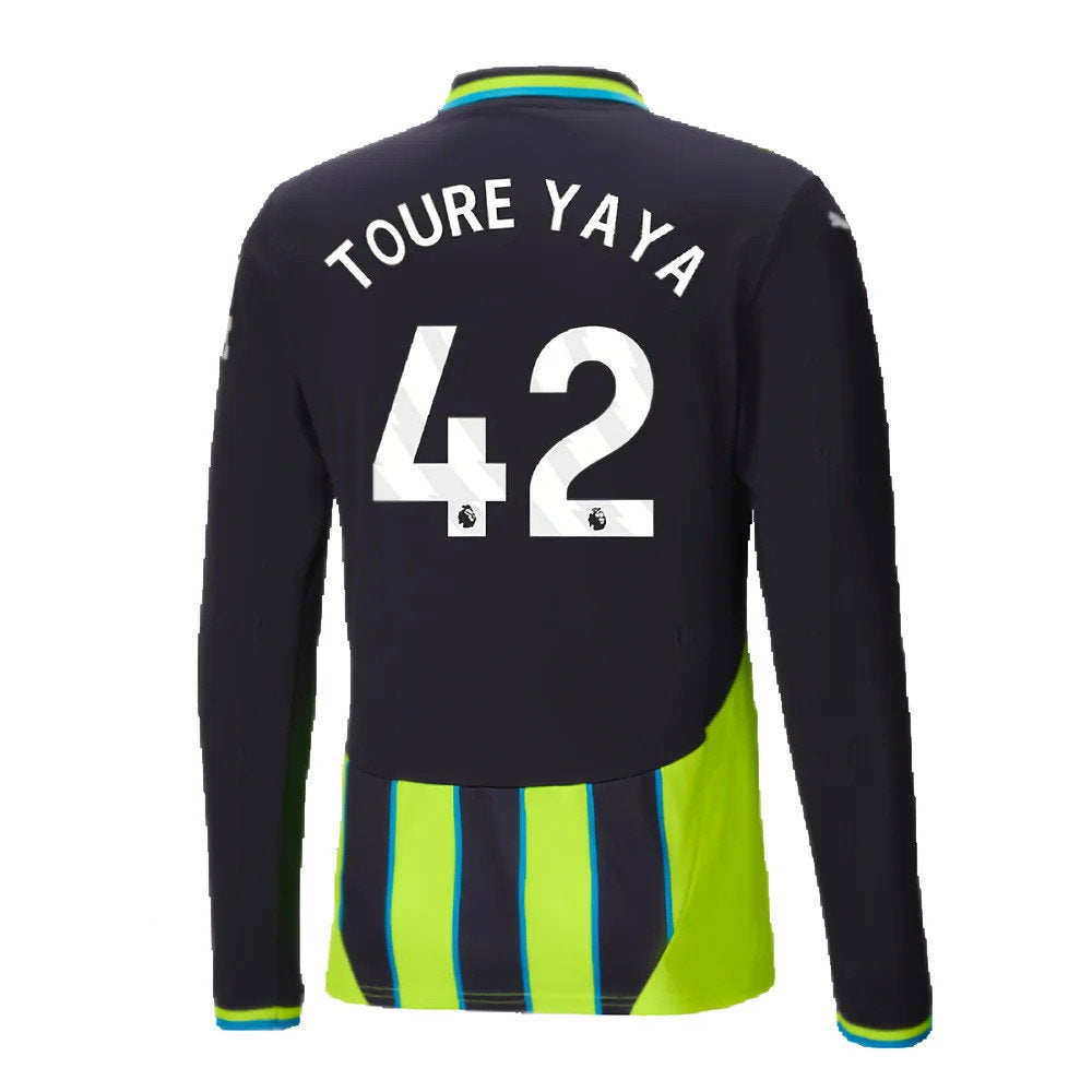 2024-2025 Man City Away Long Sleeve Shirt (Toure Yaya 42)_2
