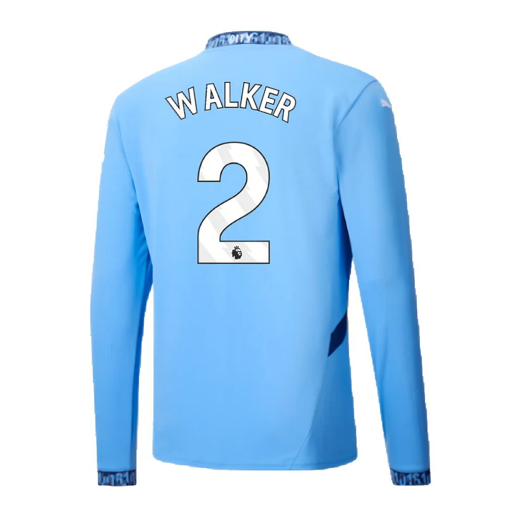 2024-2025 Man City Home Long Sleeve Shirt (Walker 2)_2