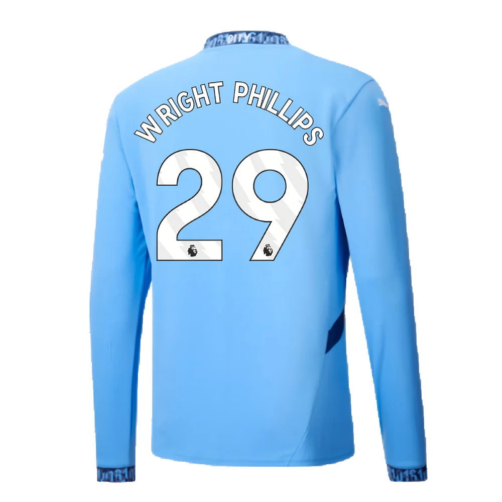 2024-2025 Man City Home Long Sleeve Shirt (Wright Phillips 29)_2