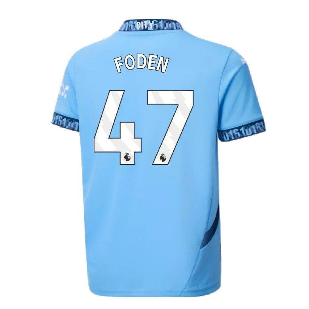 2024-2025 Man City Home Shirt (Kids) (Foden 47)_2