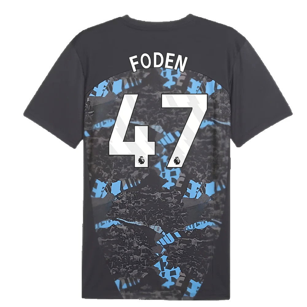 2024-2025 Man City Prematch SS Jersey (Strong Gray) (Foden 47)_2