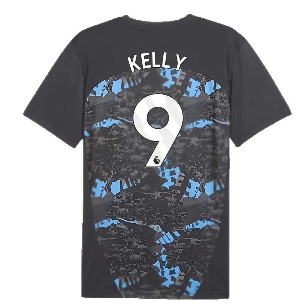2024-2025 Man City Prematch SS Jersey (Strong Gray) (Kelly 9)_2