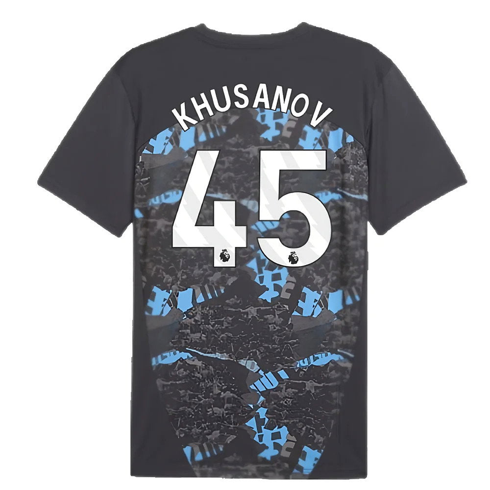 2024-2025 Man City Prematch SS Jersey (Strong Gray) (Khusanov 45)_2