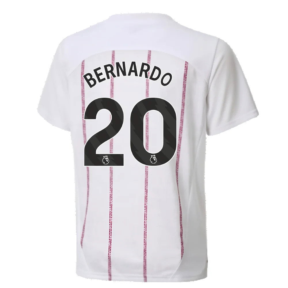 2024-2025 Man City Prematch SS Jersey (White) - Kids (Bernardo 20)_2