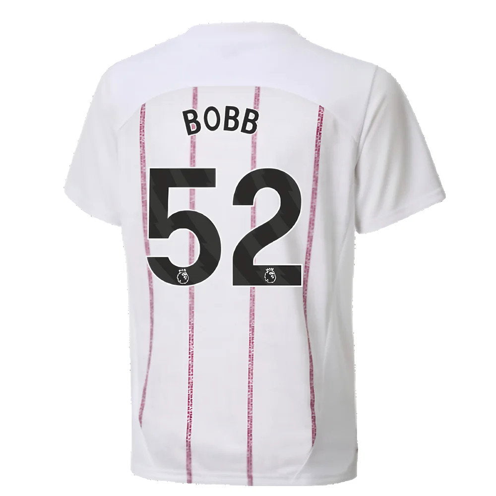 2024-2025 Man City Prematch SS Jersey (White) - Kids (Bobb 52)_2
