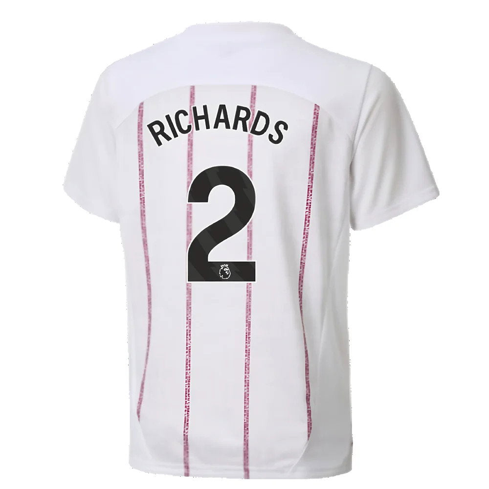 2024-2025 Man City Prematch SS Jersey (White) - Kids (Richards 2)_2