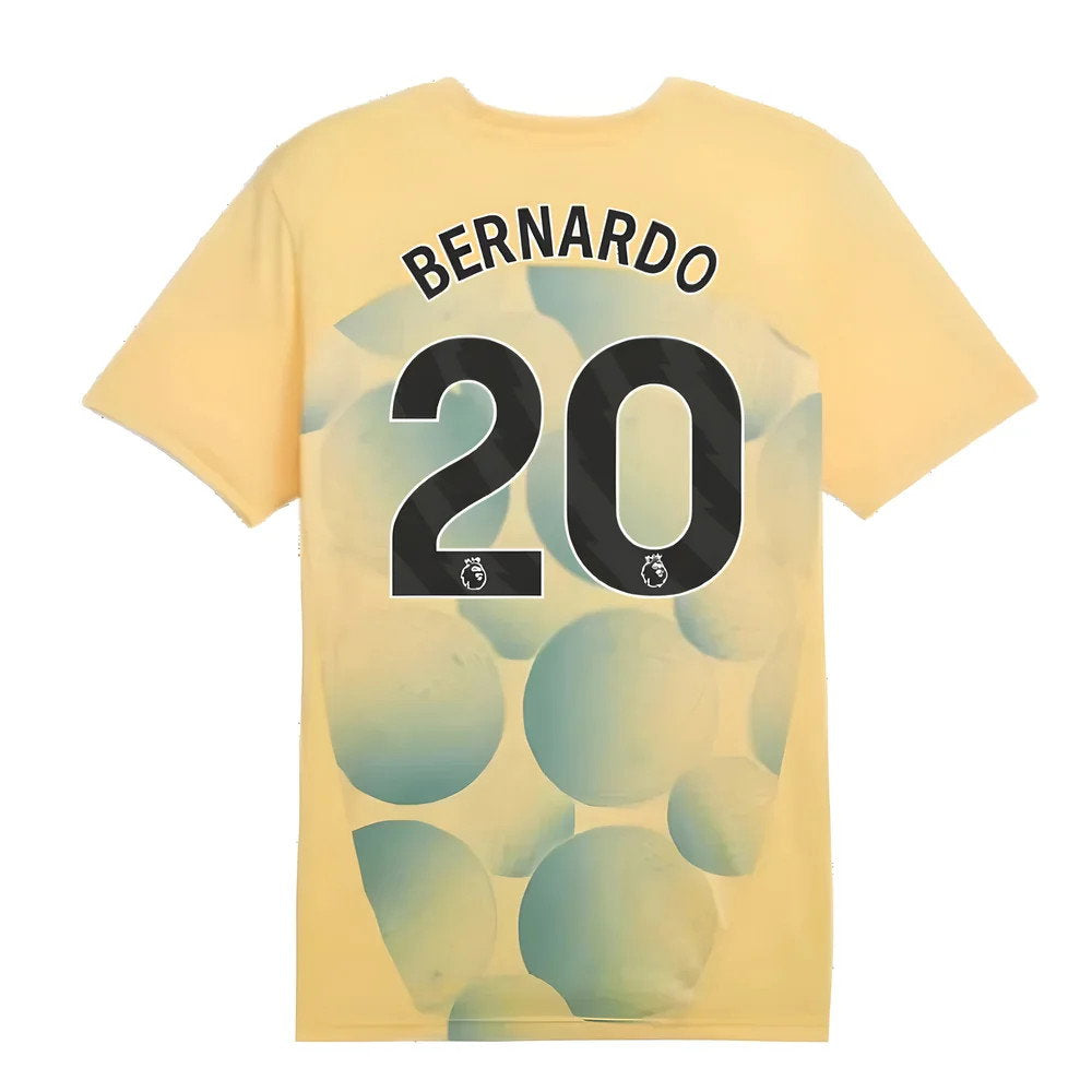 2024-2025 Man City Prematch SS Shirt (Flaxen) (Bernardo 20)_2
