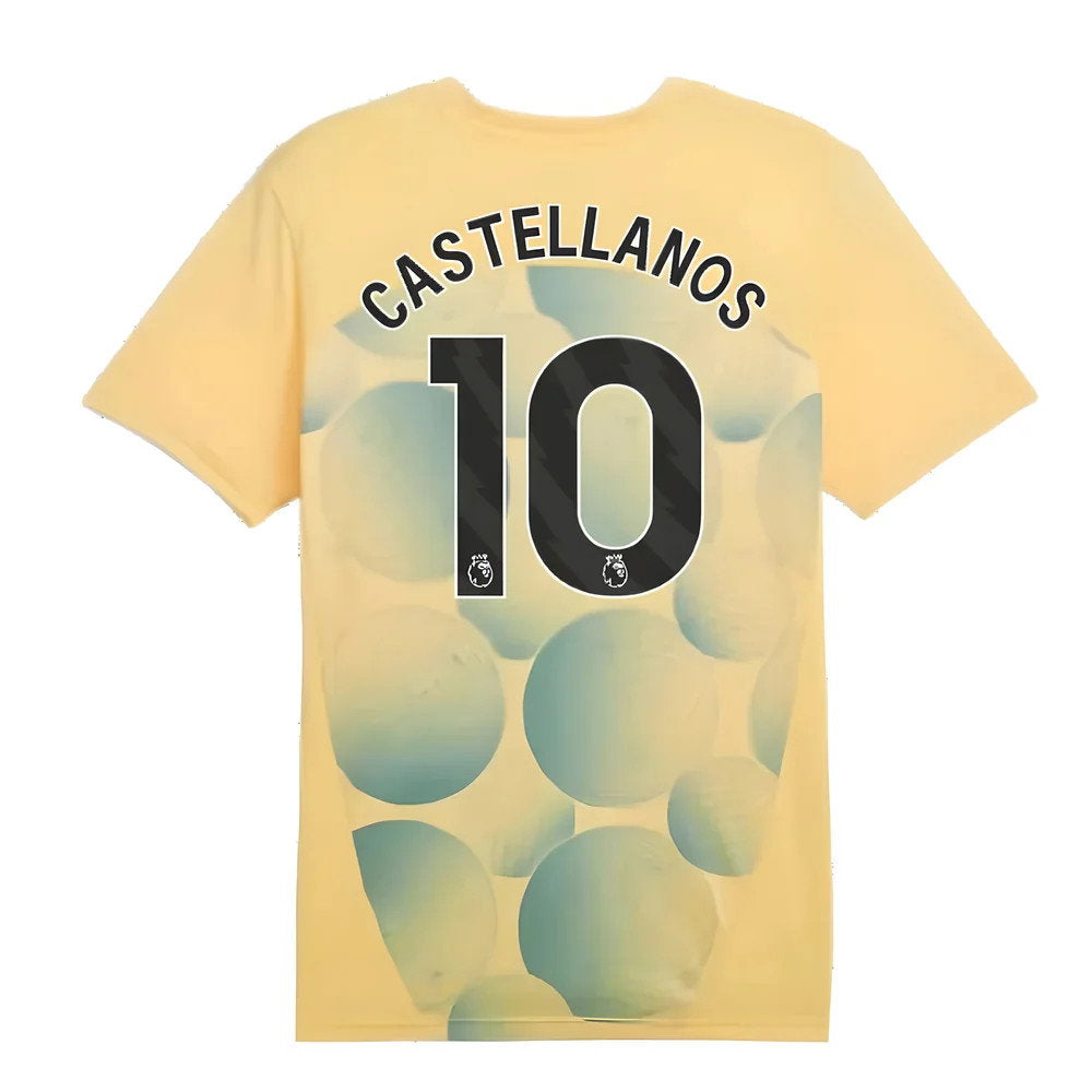 2024-2025 Man City Prematch SS Shirt (Flaxen) (Castellanos 10)_2