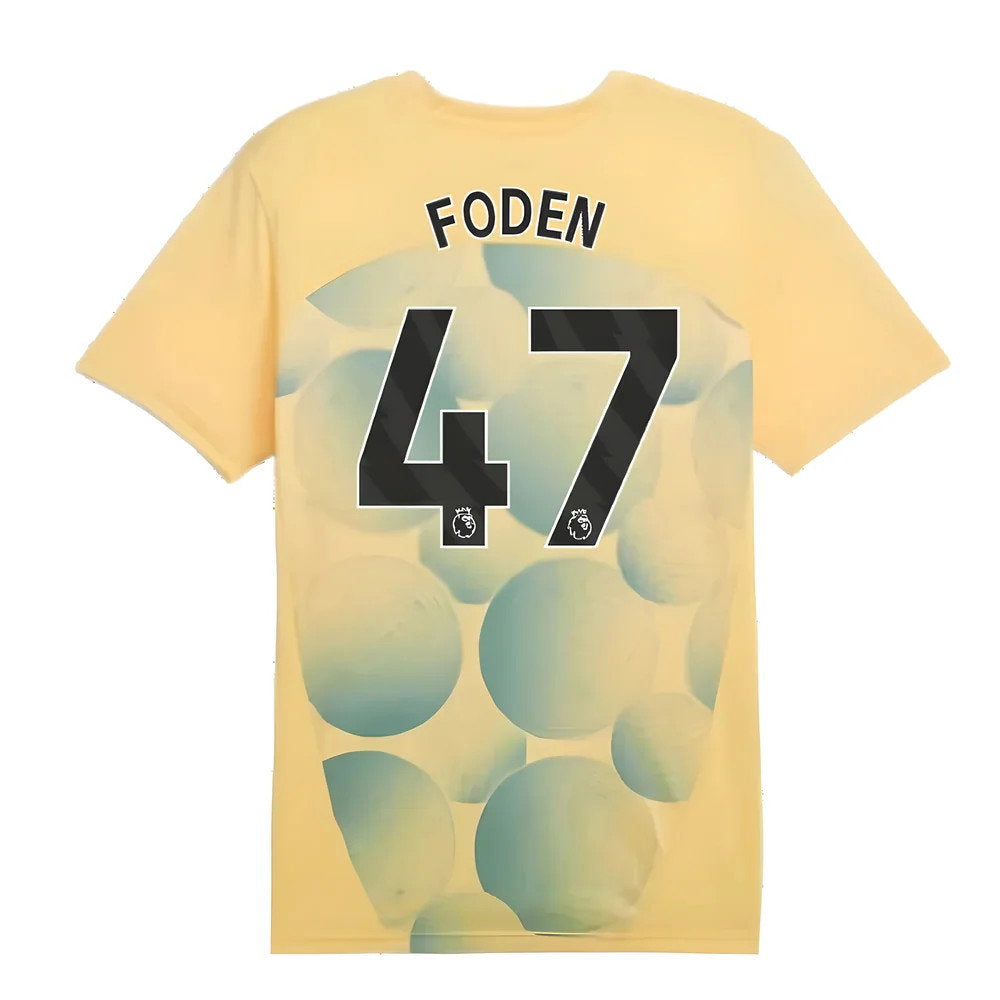 2024-2025 Man City Prematch SS Shirt (Flaxen) (Foden 47)_2
