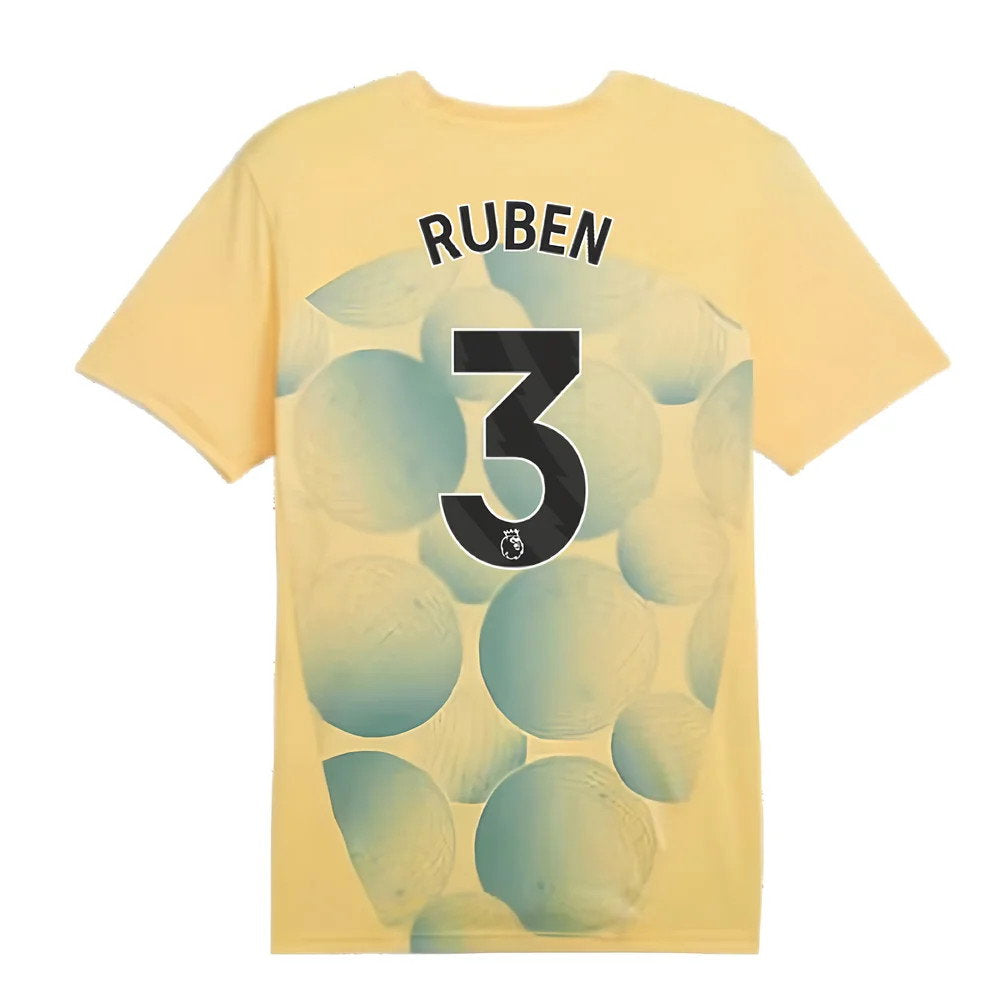 2024-2025 Man City Prematch SS Shirt (Flaxen) - Kids (Ruben 3)_2