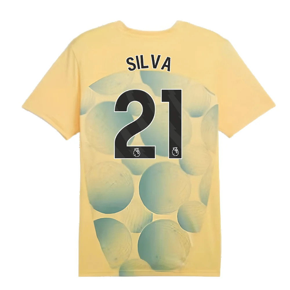 2024-2025 Man City Prematch SS Shirt (Flaxen) (Silva 21)_2