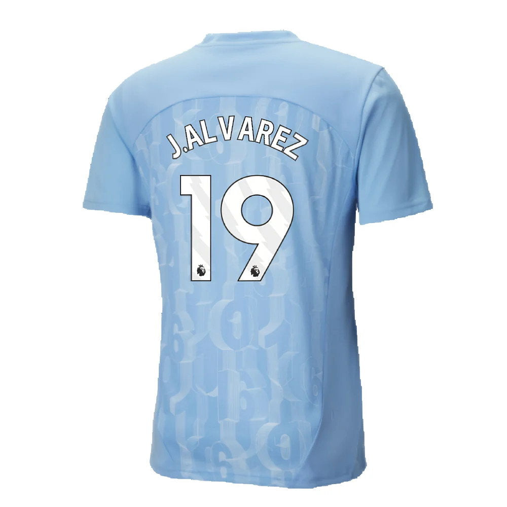 2024-2025 Man City Prematch SS Shirt (Light Blue) (J.Alvarez 19)_2