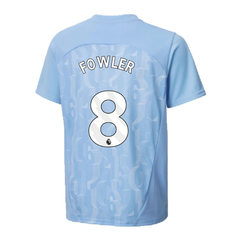 2024-2025 Man City Prematch SS Shirt (Light Blue) - Kids (Fowler 8)_2