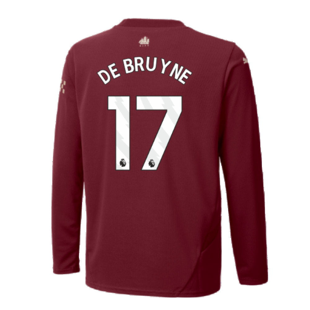 2024-2025 Man City Third Long Sleeve Shirt (Kids) (De Bruyne 17)_2