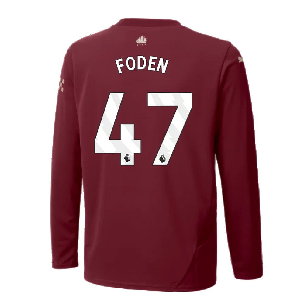 2024-2025 Man City Third Long Sleeve Shirt (Kids) (Foden 47)_2
