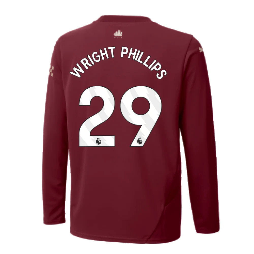 2024-2025 Man City Third Long Sleeve Shirt (Kids) (Wright Phillips 29)_2