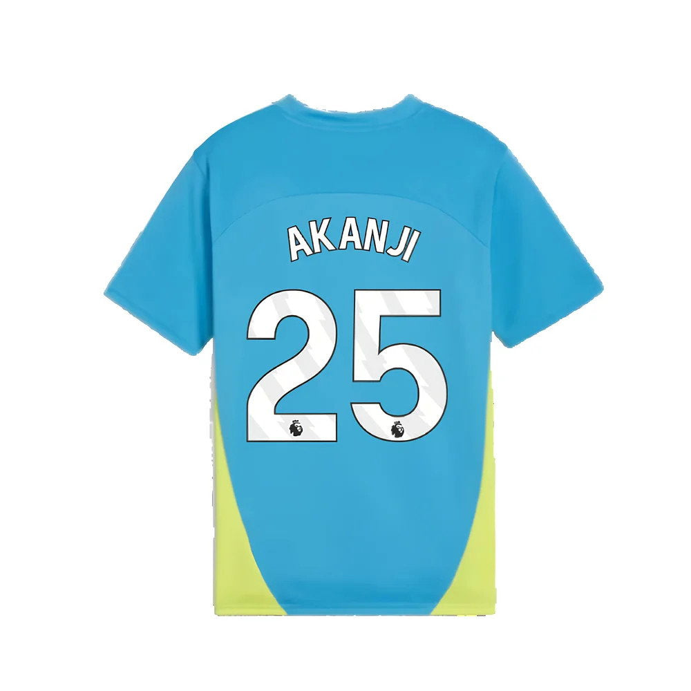 2024-2025 Man City Training Shirt (Magic Blue) - Kids (Akanji 25)_2