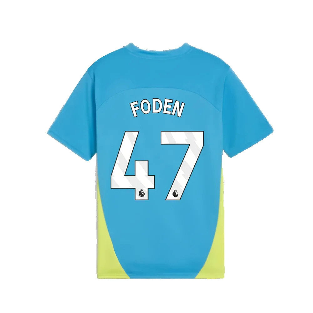 2024-2025 Man City Training Shirt (Magic Blue) - Kids (Foden 47)_2
