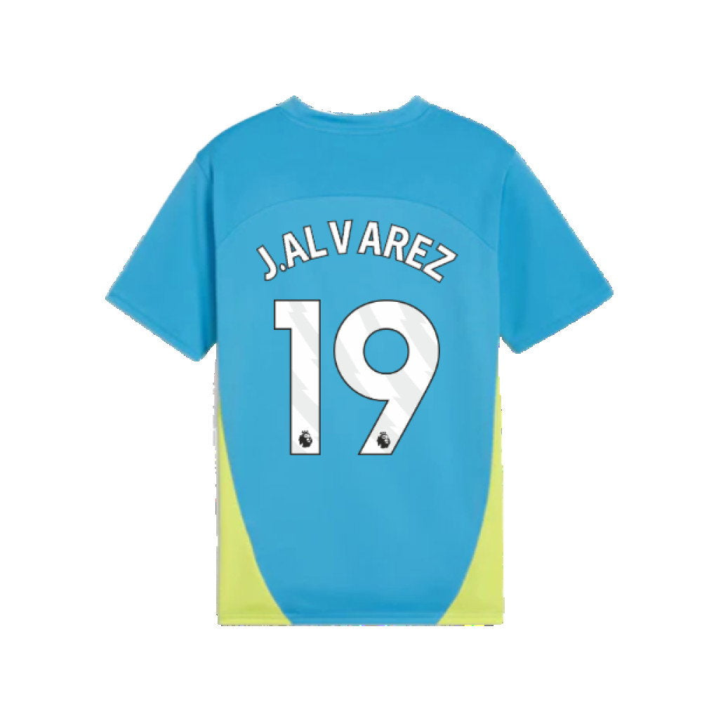 2024-2025 Man City Training Shirt (Magic Blue) - Kids (J.Alvarez 19)_2