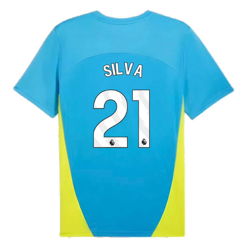 2024-2025 Man City Training Shirt (Magic Blue) (Silva 21)_2