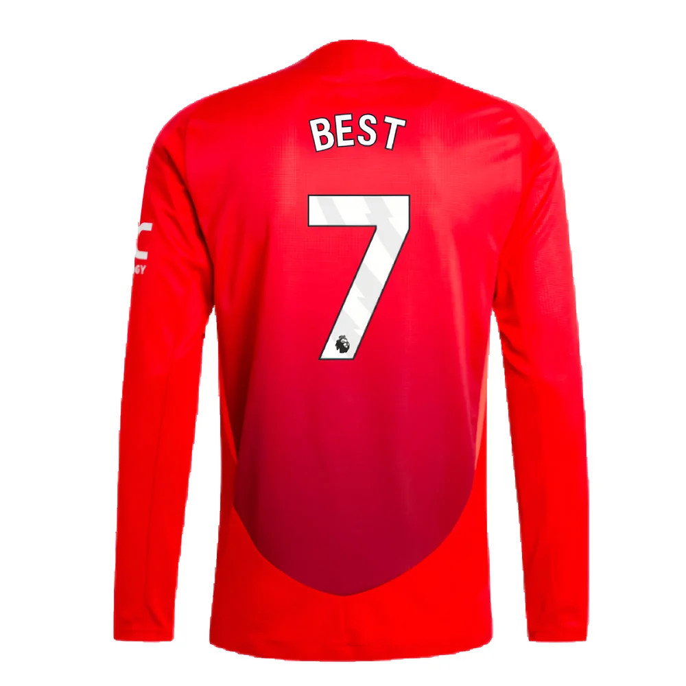 2024-2025 Man Utd Authentic Long Sleeve Home Shirt (Best 7)_2