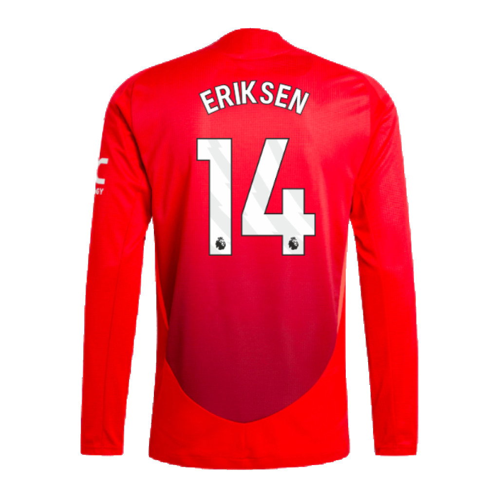 2024-2025 Man Utd Authentic Long Sleeve Home Shirt (Eriksen 14)_2