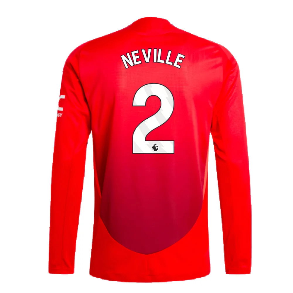2024-2025 Man Utd Authentic Long Sleeve Home Shirt (Neville 2)_2