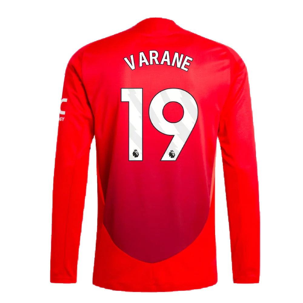 2024-2025 Man Utd Authentic Long Sleeve Home Shirt (Varane 19)_2