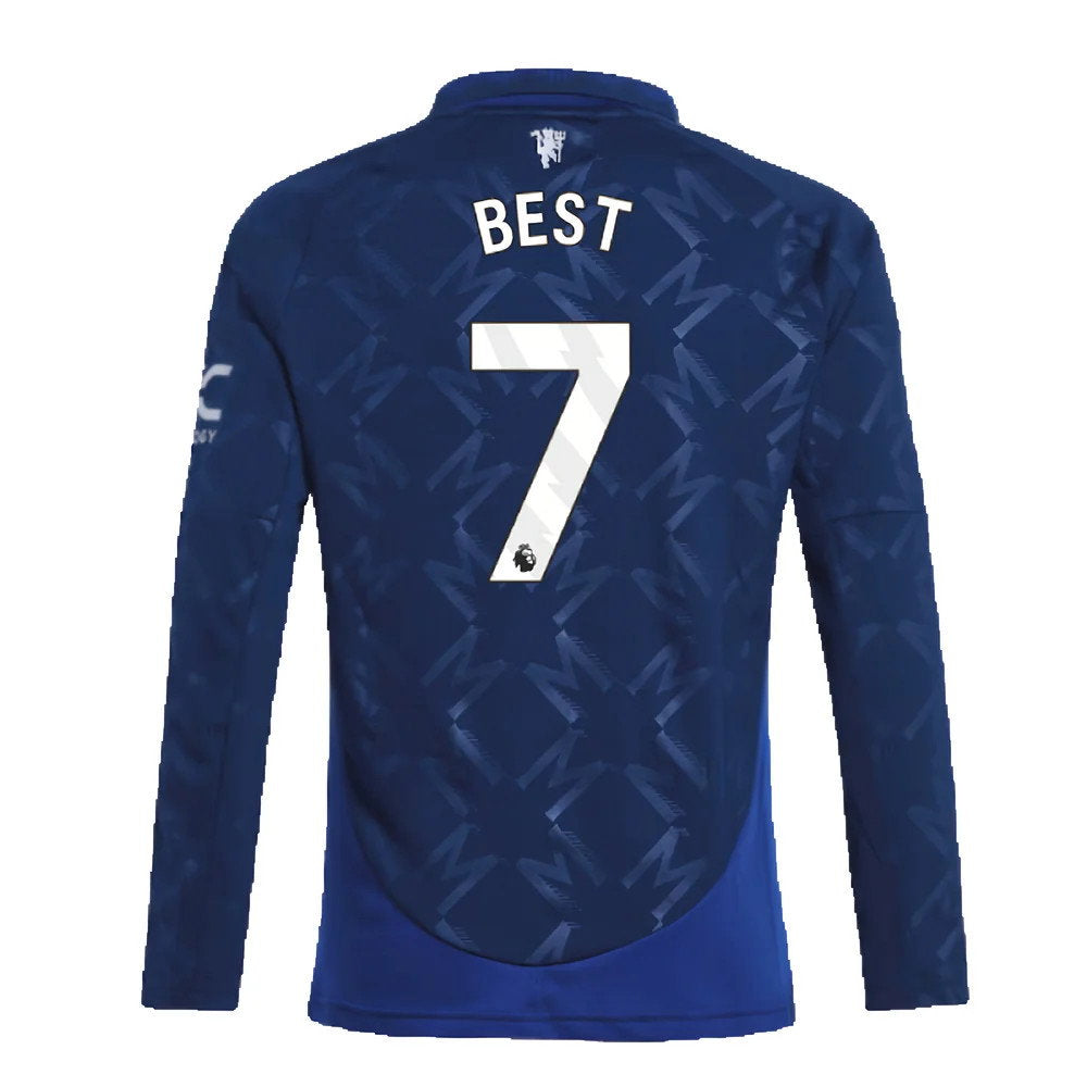 2024-2025 Man Utd Long Sleeve Away Shirt (Kids) (Best 7)_2