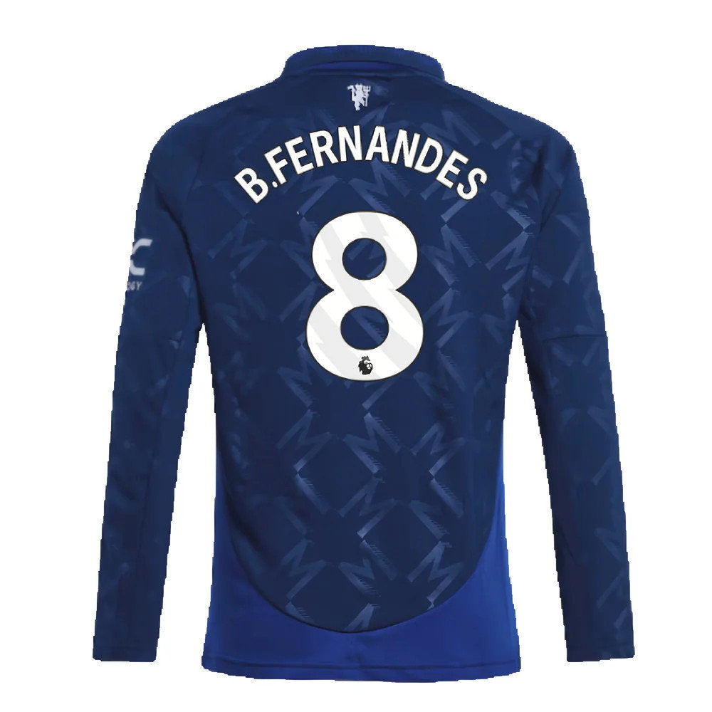 2024-2025 Man Utd Long Sleeve Away Shirt (Kids) (B.Fernandes 8)_2