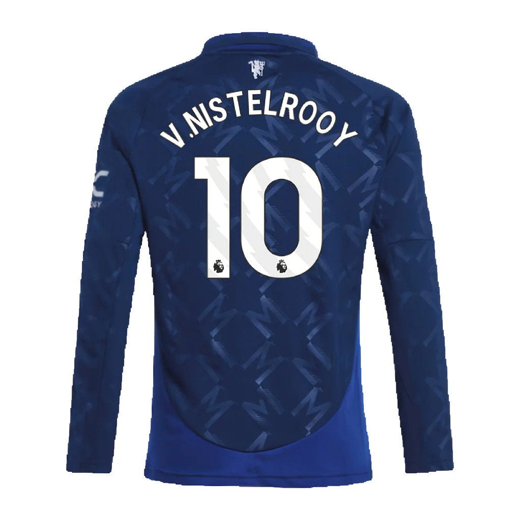 2024-2025 Man Utd Long Sleeve Away Shirt (Kids) (V.Nistelrooy 10)_2