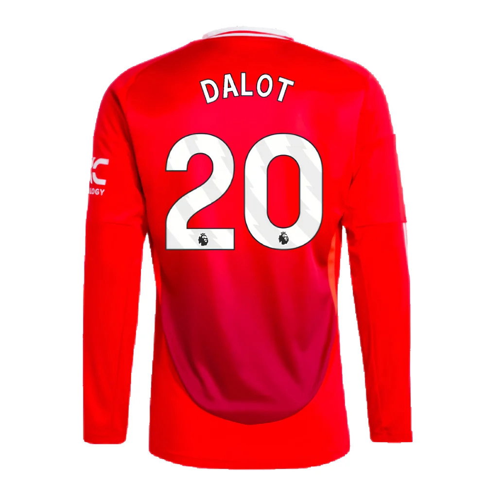 2024-2025 Man Utd Long Sleeve Home Shirt (Dalot 20)_2
