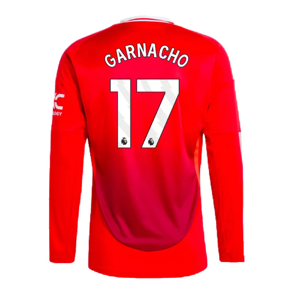 2024-2025 Man Utd Long Sleeve Home Shirt (Garnacho 17)_2