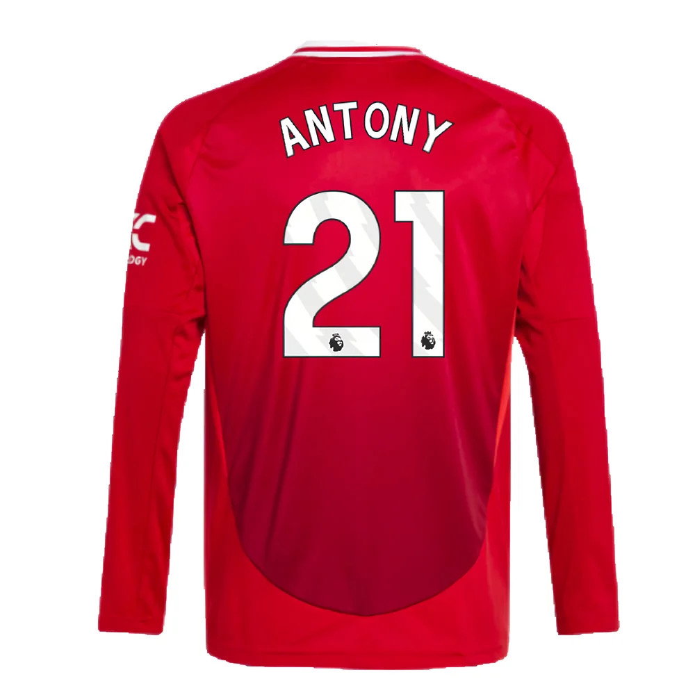 2024-2025 Man Utd Long Sleeve Home Shirt (Kids) (Antony 21)_2