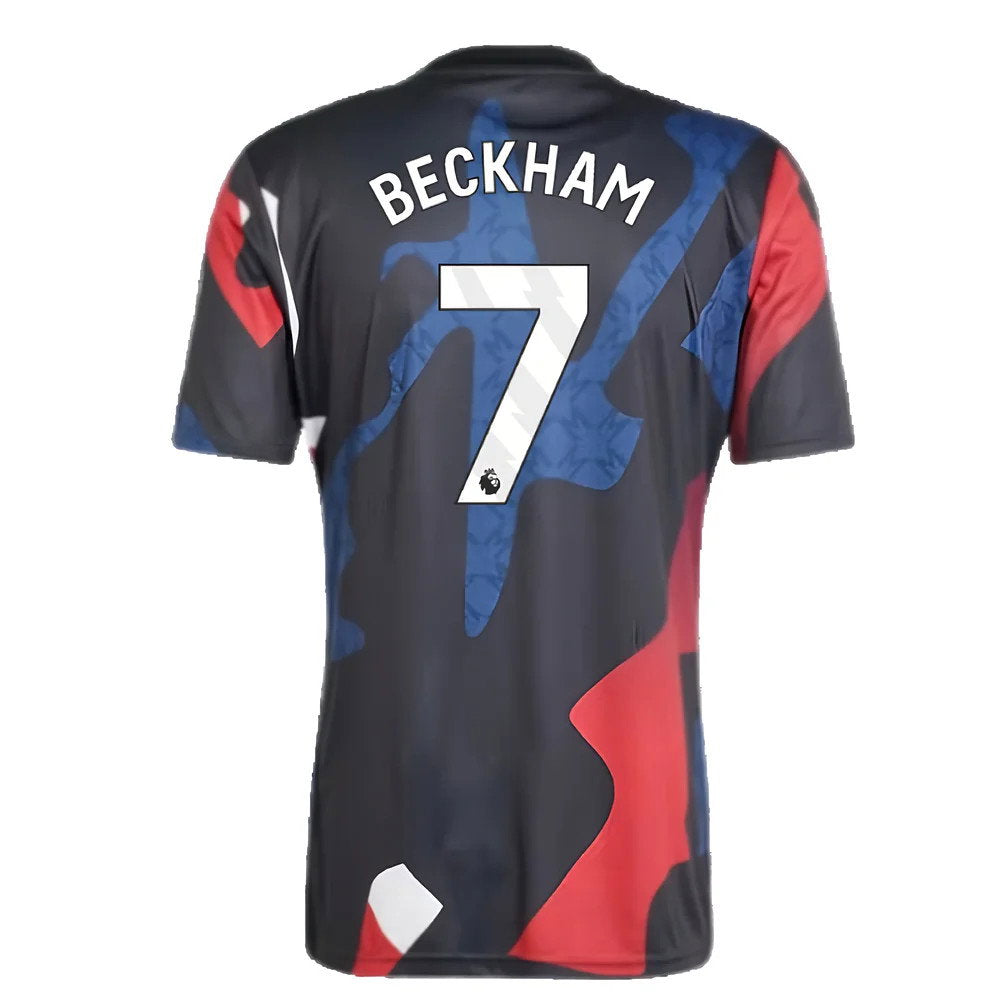 2024-2025 Man Utd Pre-Match Jersey (Black) (Beckham 7)_2