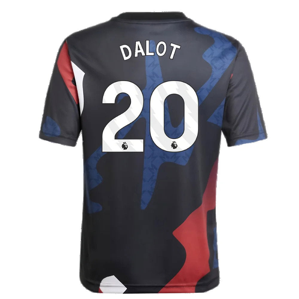 2024-2025 Man Utd Pre-Match Jersey (Black) - Kids (Dalot 20)_2