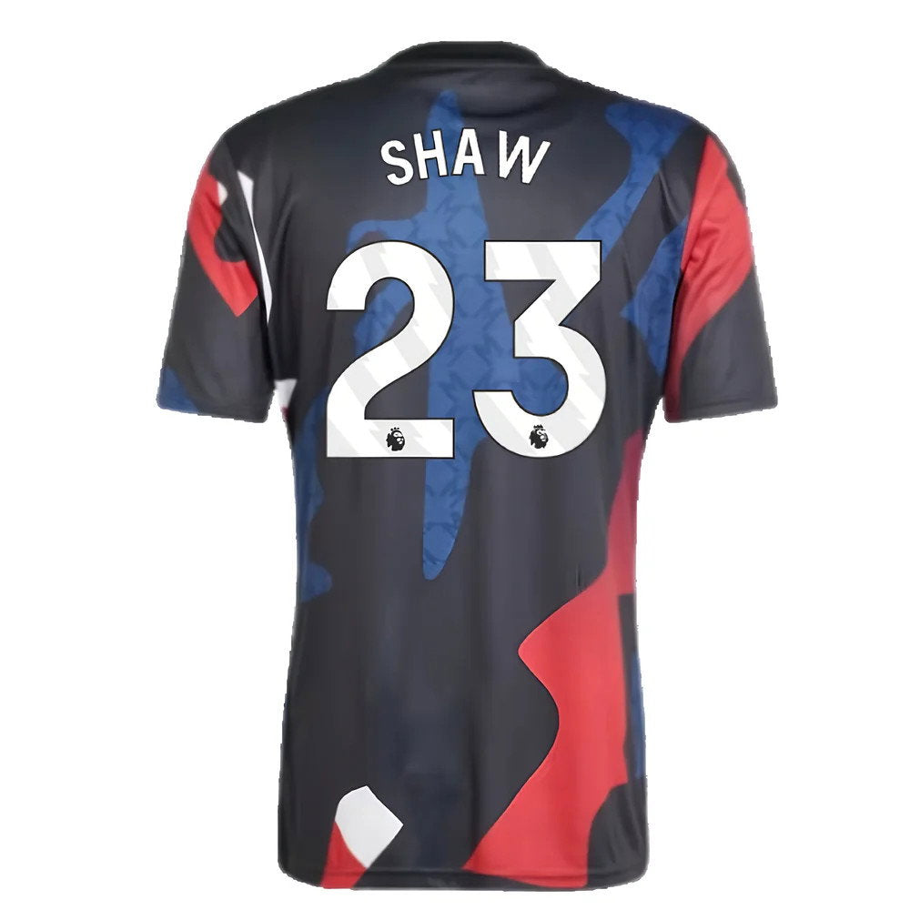 2024-2025 Man Utd Pre-Match Jersey (Black) (Shaw 23)_2